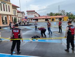 Antisipasi Gangguan Nyata, Polres Lhokseumawe Gelar Latihan Sispam Mako.