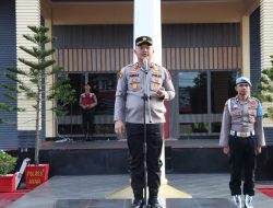 Kapolres Aceh Barat Pimpin Apel Rutin Untuk Memberikan Arahan Kepada Personel.