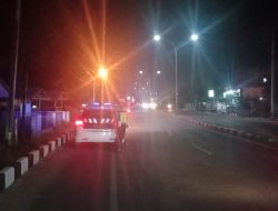 Polantas Lhokseumawe Gelar Patroli Rutin Malam Hari Di Jalan Lintas Medan – Banda Aceh.