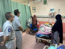 Jasa Raharja Kunjungi Korban Laka Lantas Di Geurutee.