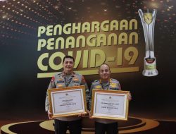 Kapolda Aceh Terima Penghargaan pada Puncak Acara PPKM Award 2023.