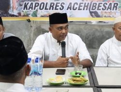 Kapolres Aceh Besar Gelar Curhat Tarawih Bersama Tokoh Masyarakat Suka Makmur.