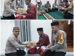 Kapolsek Ulee Kareng Wakafkan Alqur’an Dan Sajadah Ke Mesjid Al Muhyi Pango Deah.