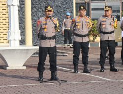 Pejabat Polda Aceh Gelar Apel di Polresta Banda Aceh.