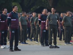 Pangdam IM dan Kapolda Olah Raga dan Halal Bihalal Di Blang Padang.