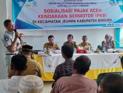 Tim Pembina Samsat Bireuen Sosialisasi Penagihan Pajak dan Pasal 74 dengan Keuchik di Jeumpa.
