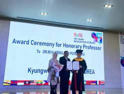 Senator Abdullah Puteh Dianugerahi Gelar Professor Di Kyungwoon University, KOREA.