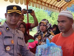 Jelang HUT Bhayangkara ke-77, Polres Aceh Besar Gelar Kegiatan Bakti Sosial.