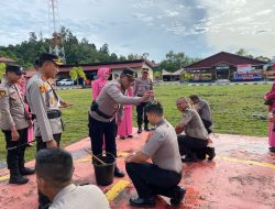 Kapolres Simeulue Pimpin Upacara Korps Rapor Kenaikan Pangkat Personel.