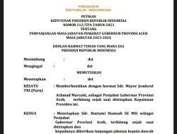 Bustami Hamzah Jabat Pj Gubernur Aceh 2023-2024.