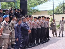 64 Personil Polres Langsa Amankan Aksi UNRAS Jilid II Oleh Aliansi Elemen Sipil.