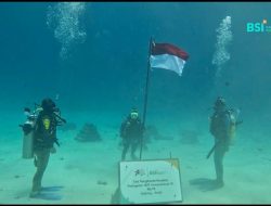 BSI kibarkan Bendera Merah Putih di Dasar Laut Pulau Rubiah.