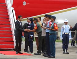 Pangdam IM Sambut Kedatangan Presiden RI Di Bandara SIM.