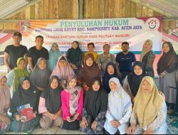 YBHA Peutuah Mandiri Lakukan Penyuluhan Hukum Bagi Masyarakat Aceh Jaya.