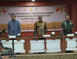 Pangdam IM Hadiri Rakor Percepatan Tanaman dan Peningkatan Produksi Padi TA 2024 Di Provinsi Aceh.