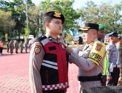 Kapolres Aceh Besar Pimpin Apel Gelar Pasukan Operasi Ketupat Seulawah 2024.