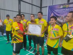 Tim PUPR Aceh Jaya Raih Juara Tournamen Badminton Se-Barsela.