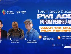 PWI dan Forum Pemred Gandeng Tiga Akademisi Kawakan Mencari Sosok Pemimpin Aceh.