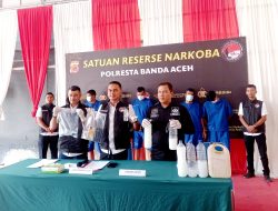 Satresnarkoba Polresta Banda Aceh Amankan 8 Penyalahgunaan Narkotika.