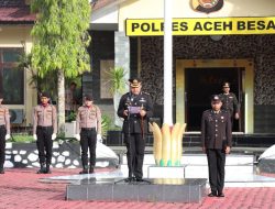 Polres Aceh Besar Gelar Upacara Peringatan Hari Lahir Pancasila.