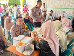 Polres Aceh Besar Gelar Bakti Kesehatan Pengobatan Gratis.