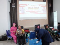 Polres Aceh Besar Gelar Bakti Kesehatan Donor Darah.