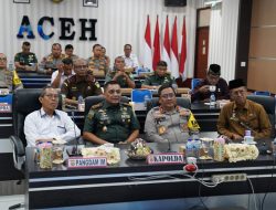 Pangdam IM Bersama Kapolda Aceh Dan Asisten III Aceh Ikut Rapat Virtual Bersama Presiden RI.