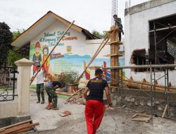 Kegiatan Lanjutan Progres Hari Keenam Rehab Masjid Baiturrahim Berjalan Lancar.
