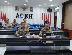 Wakapolda Aceh Ikuti Rakor Virtual Dengan Mendagri Bahas PON XXI Aceh-Sumut.