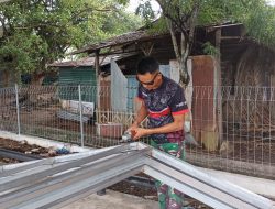 Pemasangan Kanopi dan Tulisan Akrilik di SMPN 1 Banda Aceh Memasuki Hari ke-13.
