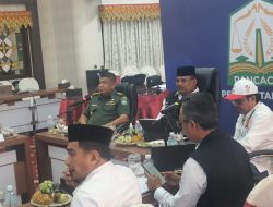 Kapendam IM Dampingi Pj Gubernur Aceh Dalam Rapat Virtual Persiapan Kunjungan Kerja Presiden RI.