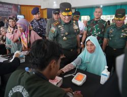 Pangdam IM Pimpin Bakti Kesehatan Peringatan HUT TNI ke-79.