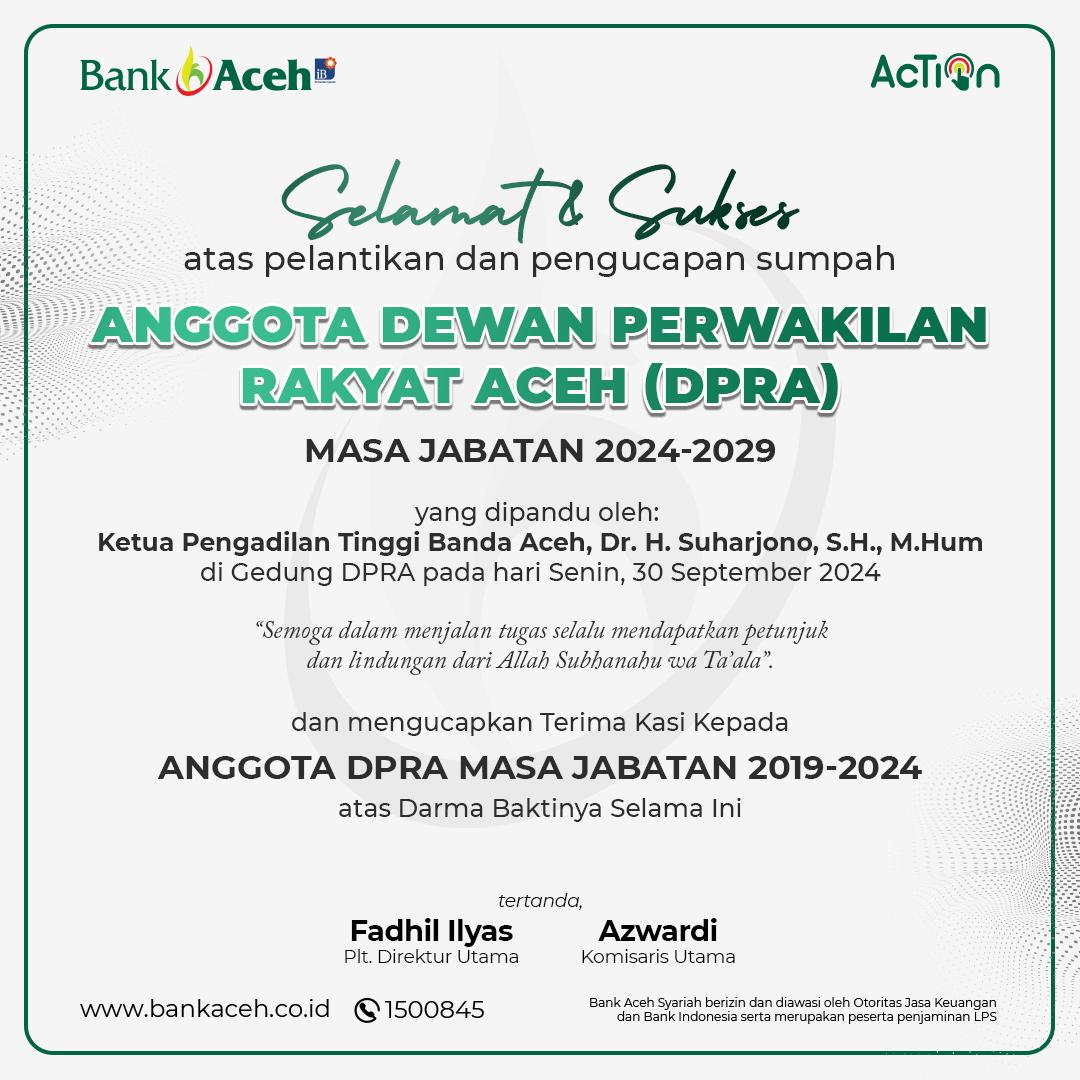 Pelantikan Anggota DPRA