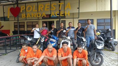 Polisi Tangkap 5 Pelaku Curanmor Di Banda Aceh.