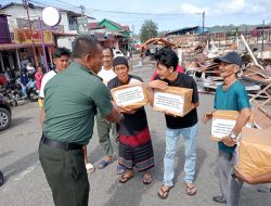 Respon Cepat Pangdam IM Perintahkan Dandim 0115/Simeulue Bantu Penanganan Kebakaran di Sinabang.