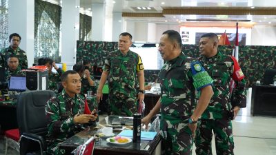 Pangdam IM Tinjau Latihan Posko 1 Korem 011/Lilawangsa.