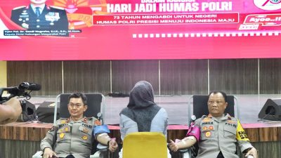 Jajaran Polda Aceh Gelar Donor Darah Sambut Hari Jadi ke 73 Humas Polri.