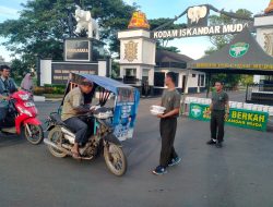 Kodam IM Bagikan 250 Paket Makanan Gratis dalam Program “Jum’at Berkah”.