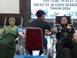 Peringati HUT Ke-68 Kodam IM dan Hari Juang TNI AD ke-79, Kodam IM Gelar Bhakti Kesehatan Donor Darah.