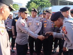 Wakapolda Aceh Pimpin Pengecekan Senpi Yang Dimiliki Personel.