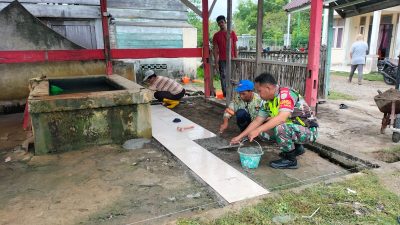 Pangdam IM Bantu Keramik Meunasah Aron Pidie.