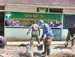 Pangdam IM Salurkan Bantuan Keramik untuk Renovasi Lantai Meunasah di Jajaran Korem 012/TU.