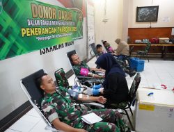 Peringati HUT Ke-74 Penerangan TNI AD, Pendam IM Gelar Baksos Donor Darah.