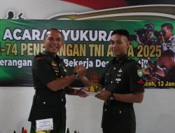 Pendam IM Gelar Syukuran HUT Ke-74 Penerangan TNI AD.