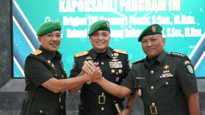 Pangdam IM Pimpin serah Terima Jabatan Pejabat Kodam.