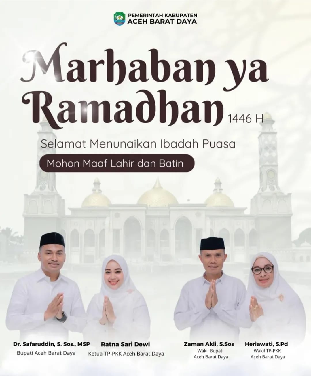 Pemkab Abdya Ucapan Ramadhan