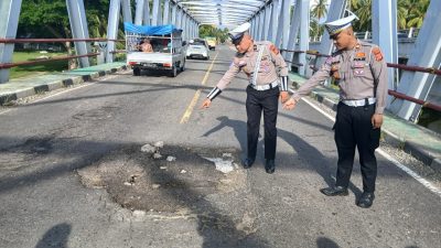 Polres Bireuen Akan Rekayasa Lalu Lintas Saat Rehabilitasi Jembatan Peudada.
