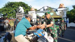 Kodam IM Bagikan 163 Paket Makan Gratis Di Jum’at Berkah.