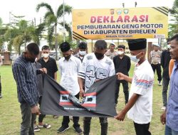 Polres Bireuen Gelar Deklarasi Pembubaran Geng Motor.
