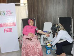 Polda Aceh Gelar Donor Darah pada Puncak Bakti Kesehatan Serentak Hari Bhayangkara ke-79.